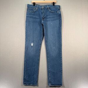 Levis 511 Jeans Mens 36x32 Blue Medium Wash Big‎ E Retro Slim Skinny Denim Style